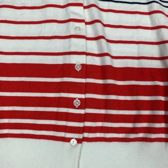 CHARTER CLUB: NWT Women's Striped Red, White, Blue Cardigan - Size Large - Picture 9 of 9